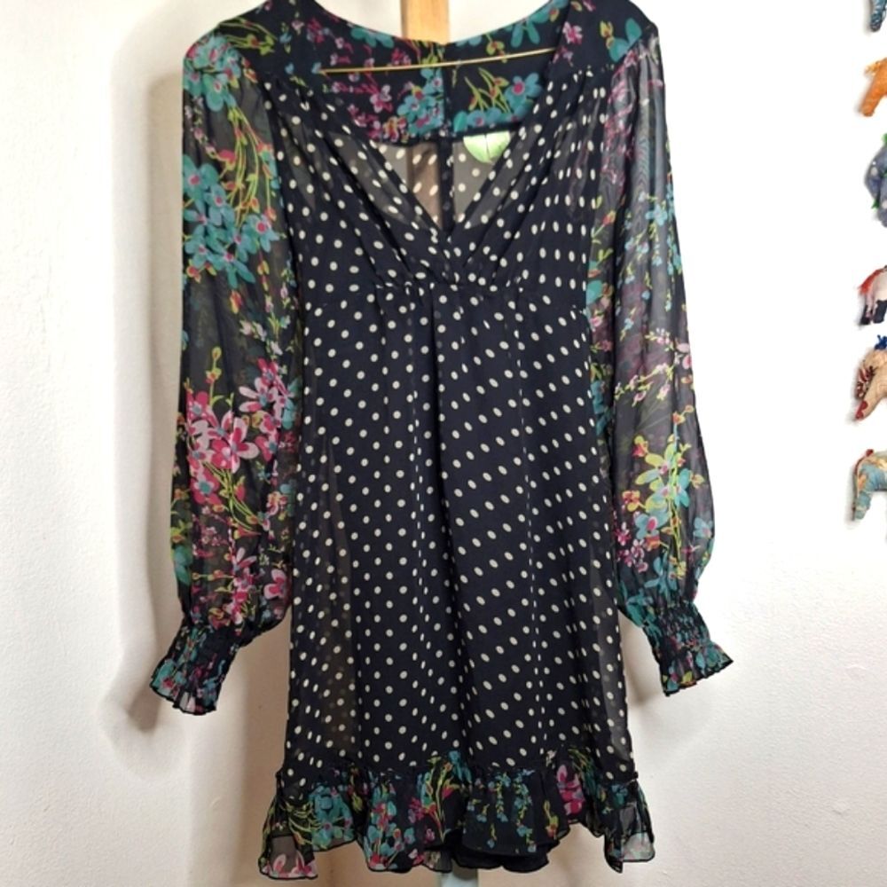 Johnny Martin Tulle Floral Polkadot Dress